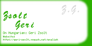 zsolt geri business card